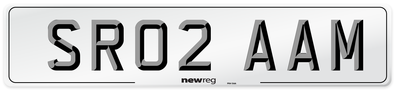 SR02 AAM Number Plate from New Reg
